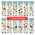 5 Sheets Kids Stickers Puffy Stickers for Children Birthday Christmas New Year Gift for Girl Boy Scrapbooking Cartoon