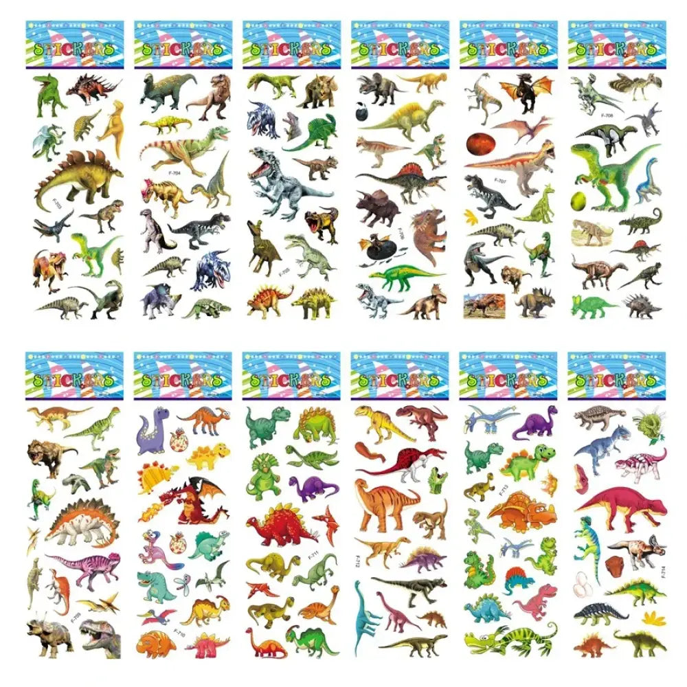 5 Sheets Kids Stickers Puffy Stickers for Children Birthday Christmas New Year Gift for Girl Boy Scrapbooking Cartoon