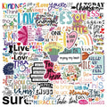 52pcs Inspirational Quote Stickers Pack Positive Decals DIY Laptops Water Bottles Phones Decorative Stickers Perfect