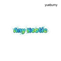 Any Hootie Kiss-Cut Sticker, Cute Bubble Letter Laptop Decal - 3’’ × 3’’ / White - Stickers