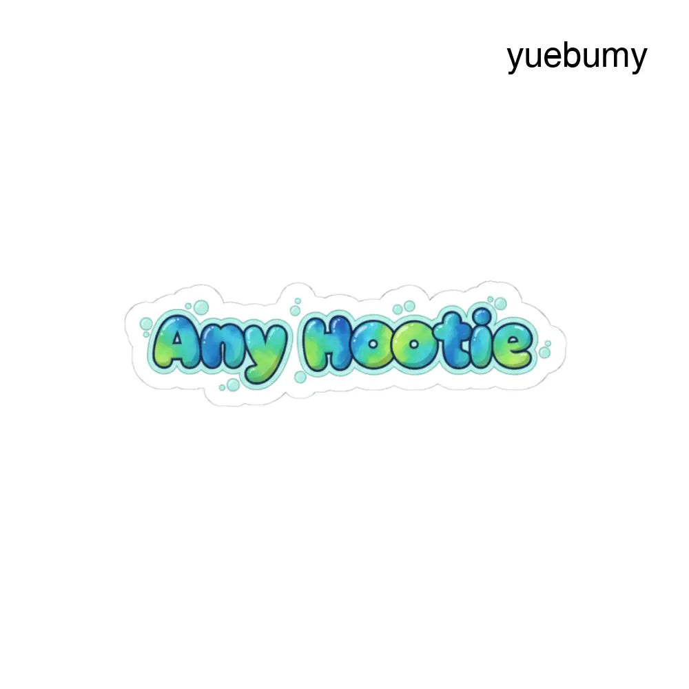 Any Hootie Kiss-Cut Sticker, Cute Bubble Letter Laptop Decal - 3’’ × 3’’ / White - Stickers