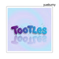 Copy of Tootles Square Sticker, Cute Retro Text Decal - 2’’ × 2’’ / White - Stickers
