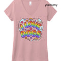 I LOVE DOGS2 - WstriaHthr / XS - T-Shirt