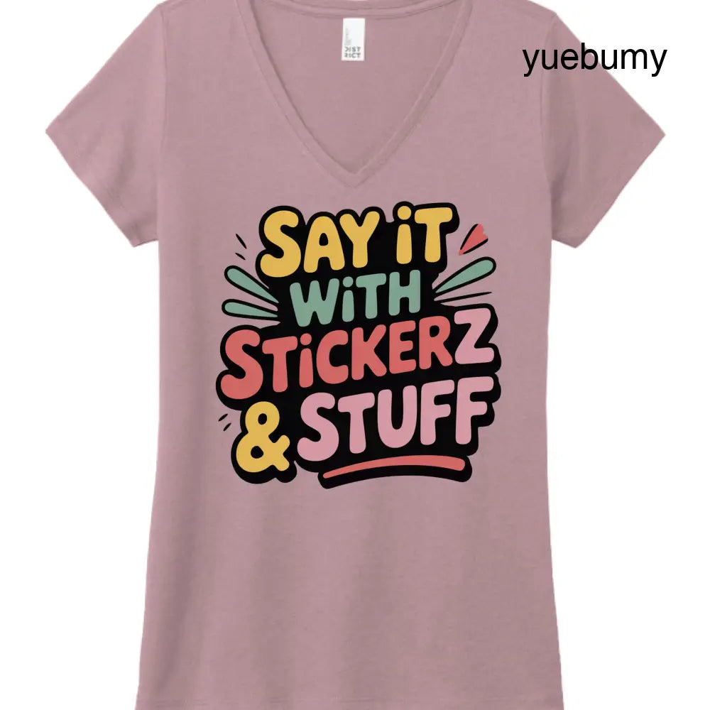 Say it with Stickerz - Hthrd Lavender / XS - Printed T-Shirts